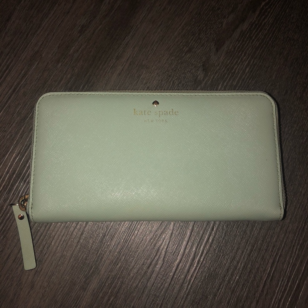 Kate spade light mint colored wallet:)